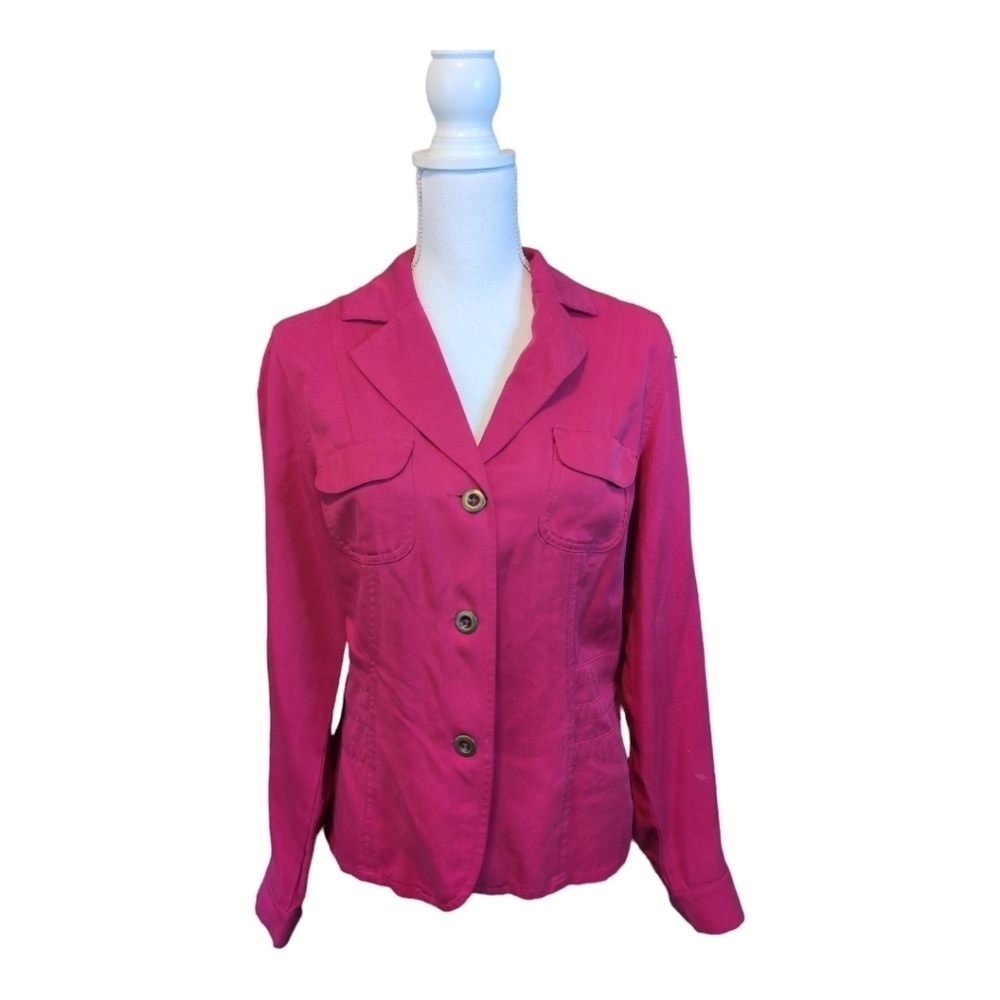 Coldwater Creek Lyocell Pink Jacket Casual Suit Coat